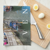 Canal de Venise et vue pont serviette de thé (Quart Plié)