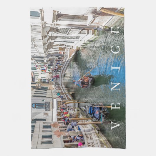 Canal de Venise et vue pont serviette de thé (Vertical)