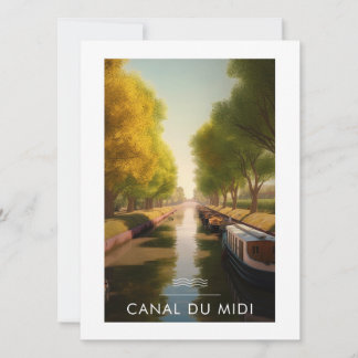 Canal du Middags - Frankrijk - illustraties Feestdagenkaart