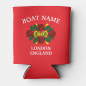 Canal Narrowboat Red Roses Boat Name Blikjeskoeler (Voorkant)