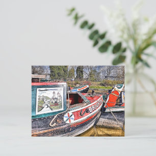 CANAL NARROWBOATS BRIEFKAART