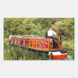 CANAL NARROWBOATS RECHTHOEKIGE STICKER