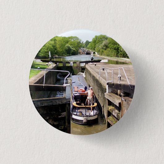 CANAL NARROWBOATS RONDE BUTTON 3,2 CM (Voorkant)