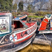 CANAL NARROWBOATS VIERKANTE STICKER