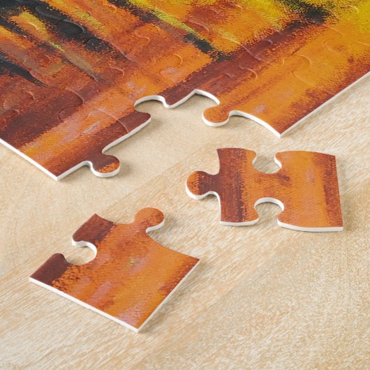 Canal néerlandais de puzzle en automne (Côté)