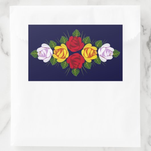 Canal rozen rechthoekige sticker (Tas)