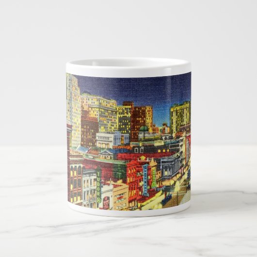 Canal Street in Night, New Orleans, Louisiana Extra Grote Mok (Voorkant)