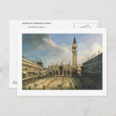 Canaletto Piazza San Marco Fine Briefkaart (Voorkant / Achterkant)