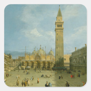 Canaletto Piazza San Marco Vierkante Sticker
