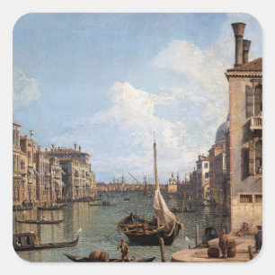 Canaletto Uitzicht van het Grote Kanaal Vierkante Sticker