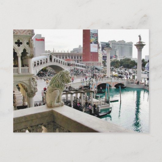 Canals Gondolas Bridges Las Vegas Briefkaart (Voorkant)