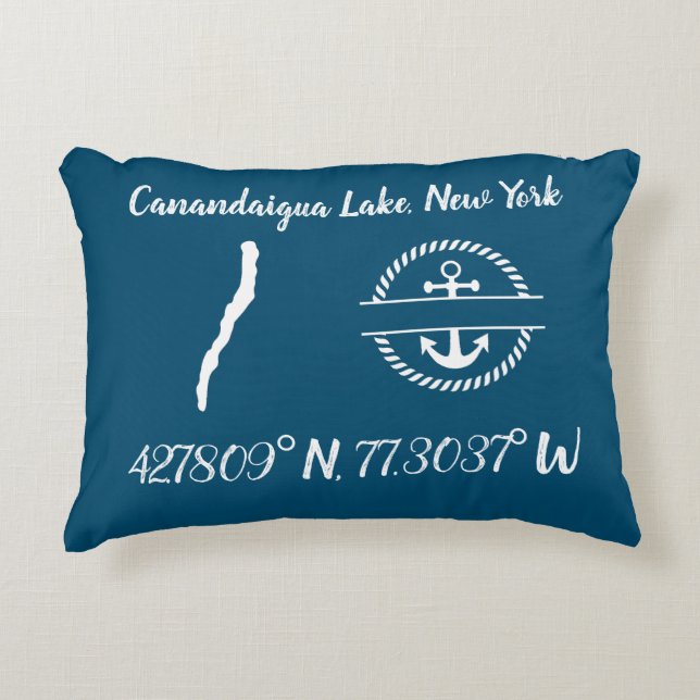Canandaigua Lake Accent Pillow Accent Kussen (Voorkant)