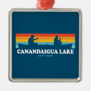 Canandaigua Lake New York Canoe Metalen Ornament