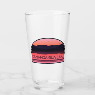 Canandaigua Lake New York Red Sunrise Glas