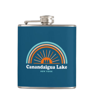 Canandaigua Lake New York Regenboog Heupfles