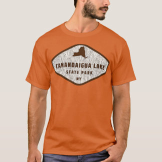 Canandaigua Lake State Park New York Tree Log Text T-shirt