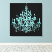 Canapé bleu turquoise toile Art mur (Insitu (Plancher de Bois))