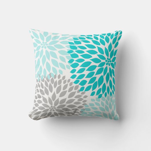 Canapé coussin de décoration moderne gris bleu tur (Recto)
