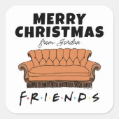 Canapé FRIENDS™ | Étiquette cadeau de Noël (Devant)