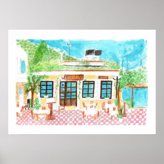 Canapés Taverna, Crète, Grèce Poster (Devant)