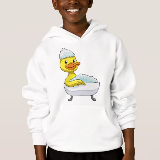 Canard à la baignade avec baignoire et mousse (Devant)