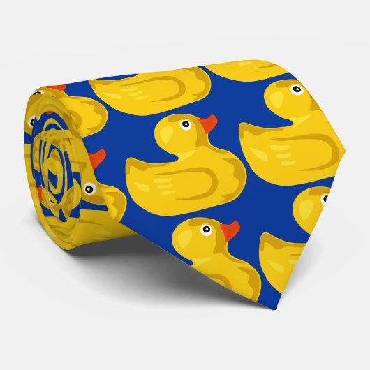 Canard abstrait cool dans la cravate motif d'étang (Roulé)