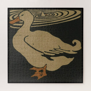 Canard - Animaux Carrés Illustration Jigsaw Puzzle
