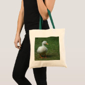 Canard blanc sur sac blanc/vert (Devant (produit))