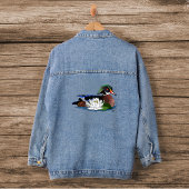 Canard branchu coloré nénuphar faune bleu