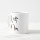 Canard Collage de café Mug - Paw & Heart Design! (Devant gauche)