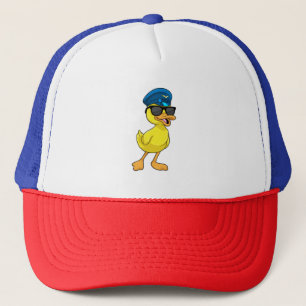 Canard comme pilote avec casquette pilote