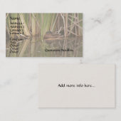 Canard dans le carte de visite de roseaux (Devant / Derrière)