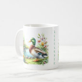 Canard d'aquarelle de printemps - Mug d'enfant (Devant gauche)