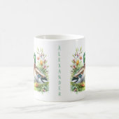 Canard d'aquarelle de printemps - Mug d'enfant (Centre)