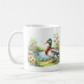 Canard d'aquarelle de printemps - Mug d'enfant (Gauche)