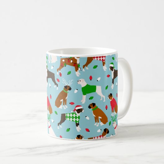 Canard de Noël Boxe café Mug (Devant droit)