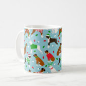 Canard de Noël Boxe café Mug (Devant gauche)