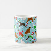 Canard de Noël Boxe café Mug (Centre)