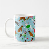 Canard de Noël Boxe café Mug (Gauche)