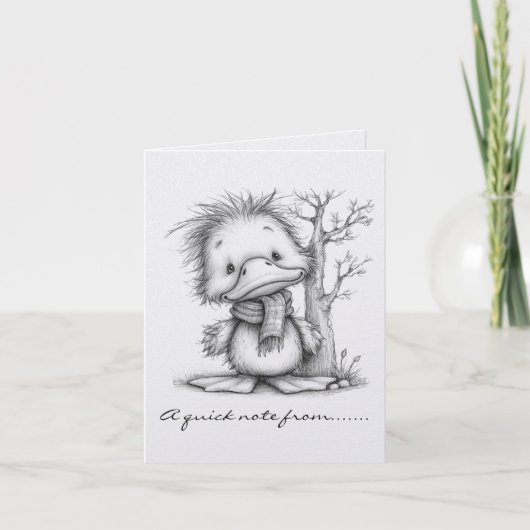 Canard de Noël noir et blanc (Devant)