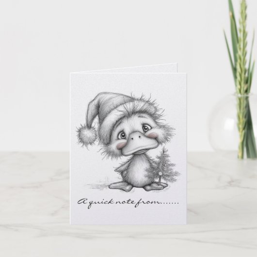 Canard de Noël noir et blanc (Devant)