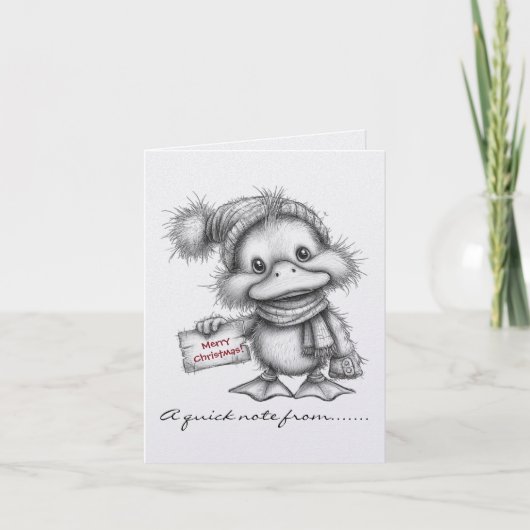 Canard de Noël noir et blanc (Devant)