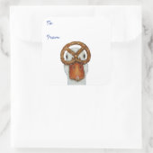 Canard drôle avec étiquette cadeau bretzel emballa (Sac)
