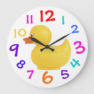 Canard en caoutchouc avec horloge à chiffres color