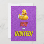 Canard en Caoutchouc Invitation d'Anniversaire Per (Dos)