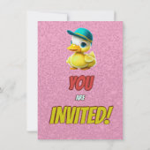 Canard en Caoutchouc Mignon Invitation d'Anniversa (Dos)