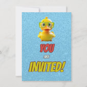 Canard en Caoutchouc Mignon Invitation d'Anniversa (Dos)