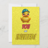 Canard en Caoutchouc Mignon Invitation d'Anniversa (Dos)