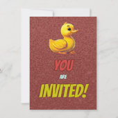 Canard en Caoutchouc Mignon Invitation d'Anniversa (Dos)