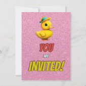 Canard en Caoutchouc Mignon Invitation d'Anniversa (Dos)